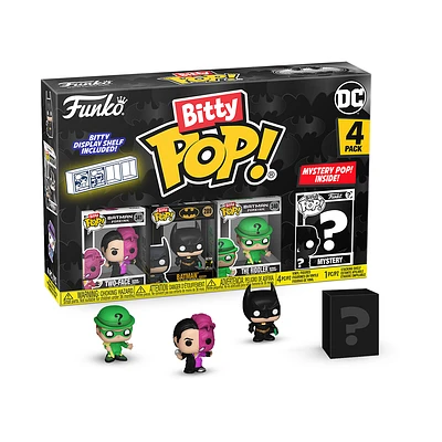 Funko Bitty POP! Batman 85th Anniversary Vinyl Figure Set (Two Face, Batman, Riddler and Mystery Pop!)