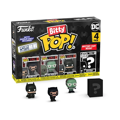 Funko Bitty POP! Batman 85th Anniversary Vinyl Figure Set (Catwoman, The Riddler, Batman, and Mystery Pop!)