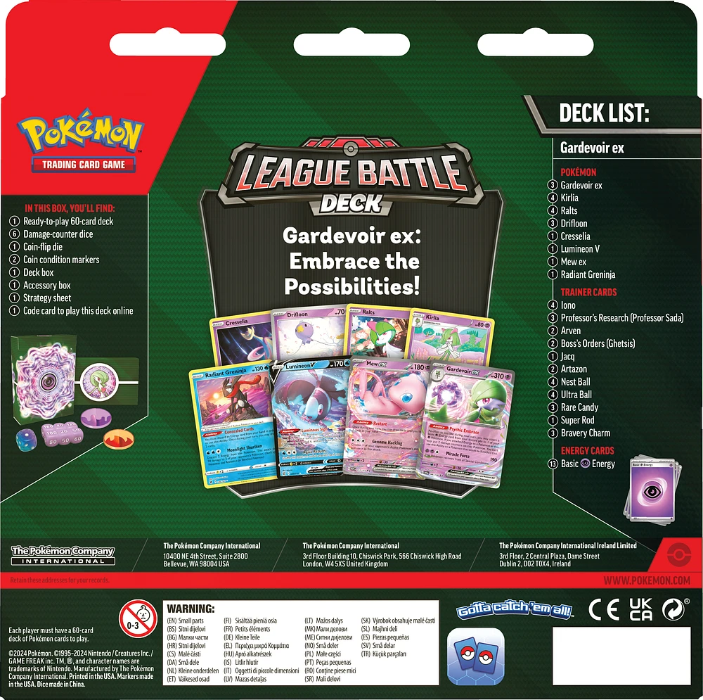 The Pokemon Company International Pokemon Trading Card Game: Gardevoir ex  League Battle Deck | The Market Place