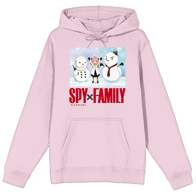 Spy x Family Anya Snowman Screenshot Cradle Pink Men's Long Sleeve Hoodie