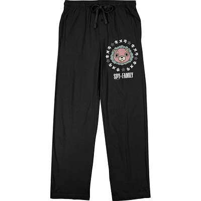 Spy x Family Chimera Face with Kanji Logo Men's Black Graphic Sleep Pants