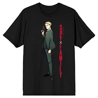 Spy x Family Loid Forger Men's Black Crew Neck Short Sleeve T-Shirt