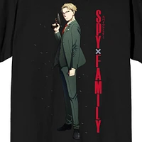 Spy x Family Loid Forger Men's Black Crew Neck Short Sleeve T-Shirt