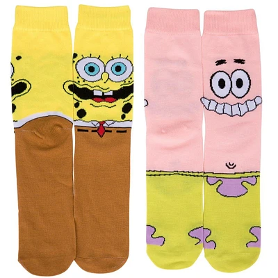 Spongebob Squarepants - Spongebob and Patrick Crew Socks 2-Pack