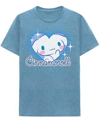 Sanrio Cinnamoroll Air Brush Heart Mens Short Sleeve Graphic T-Shirt