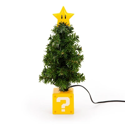 Super Mario Bros Super Star LED USB-Powered Light-Up Desktop Holiday Tree