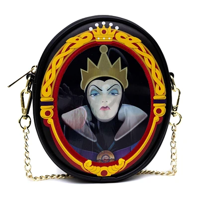 Buckle-Down Disney Snow White Polyurethane Oval Crossbody Bag with Removable Strap