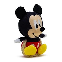Buckle-Down Disney Mickey Mouse Dog Toy Squeaker Plush with Rope Toy