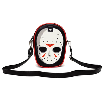 Buckle-Down Friday the 13th Jason Polyurethane Crossbody Bag with Piping Edge and Cell Phone Pocket