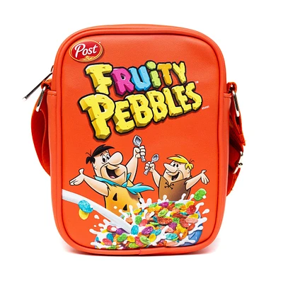 Buckle-Down The Flintstones Fruity Pebbles Polyurethane Crossbody Bag with Piping Edge and Cell Phone Pocket