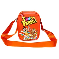 Buckle-Down The Flintstones Fruity Pebbles Polyurethane Crossbody Bag with Piping Edge and Cell Phone Pocket