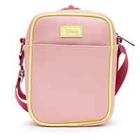 Buckle-Down Disney Beauty and the Beast Polyurethane Crossbody Bag with Piping Edge and Cell Phone Pocket