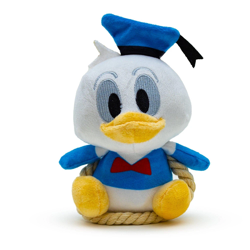 Buckle-Down Disney Donald Duck Dog Toy Squeaker Plush with Rope Toy