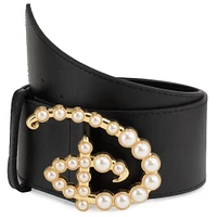 Buckle-Down Disney Signature D Pearl Cast Buckle Polyurethane Leather Belt