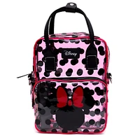 Buckle-Down Disney Minnie Mouse Crossbody Bag with Light Up Piping Edge Two Compartments and Handle