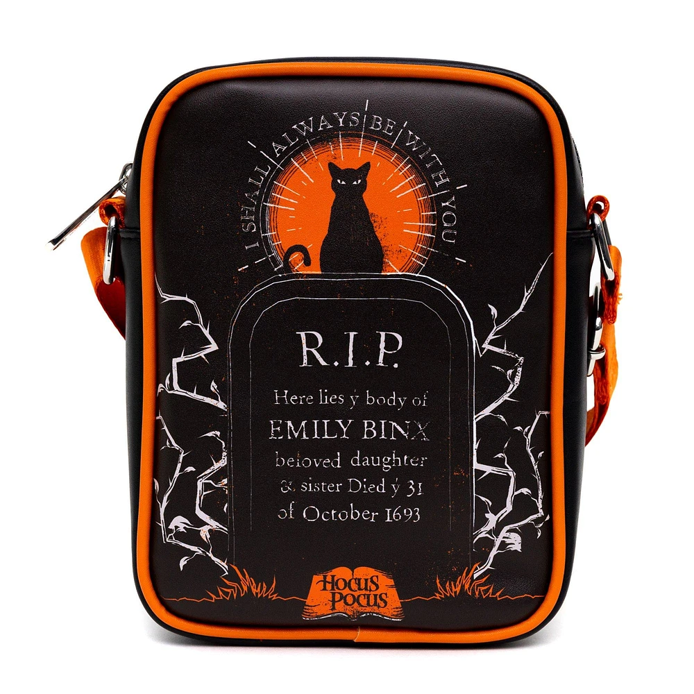 Buckle-Down Disney Hocus Pocus Polyurethane Crossbody Bag with Piping Edge and Cell Phone Pocket