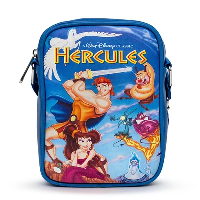 Buckle-Down Disney Hercules Polyurethane Crossbody Bag with Piping Edge, No Pockets