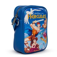 Buckle-Down Disney Hercules Polyurethane Crossbody Bag with Piping Edge, No Pockets