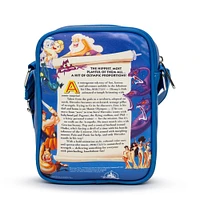 Buckle-Down Disney Hercules Polyurethane Crossbody Bag with Piping Edge, No Pockets