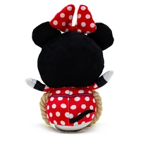 Buckle-Down Disney Minnie Mouse Dog Toy Squeaker Plush with Rope Toy