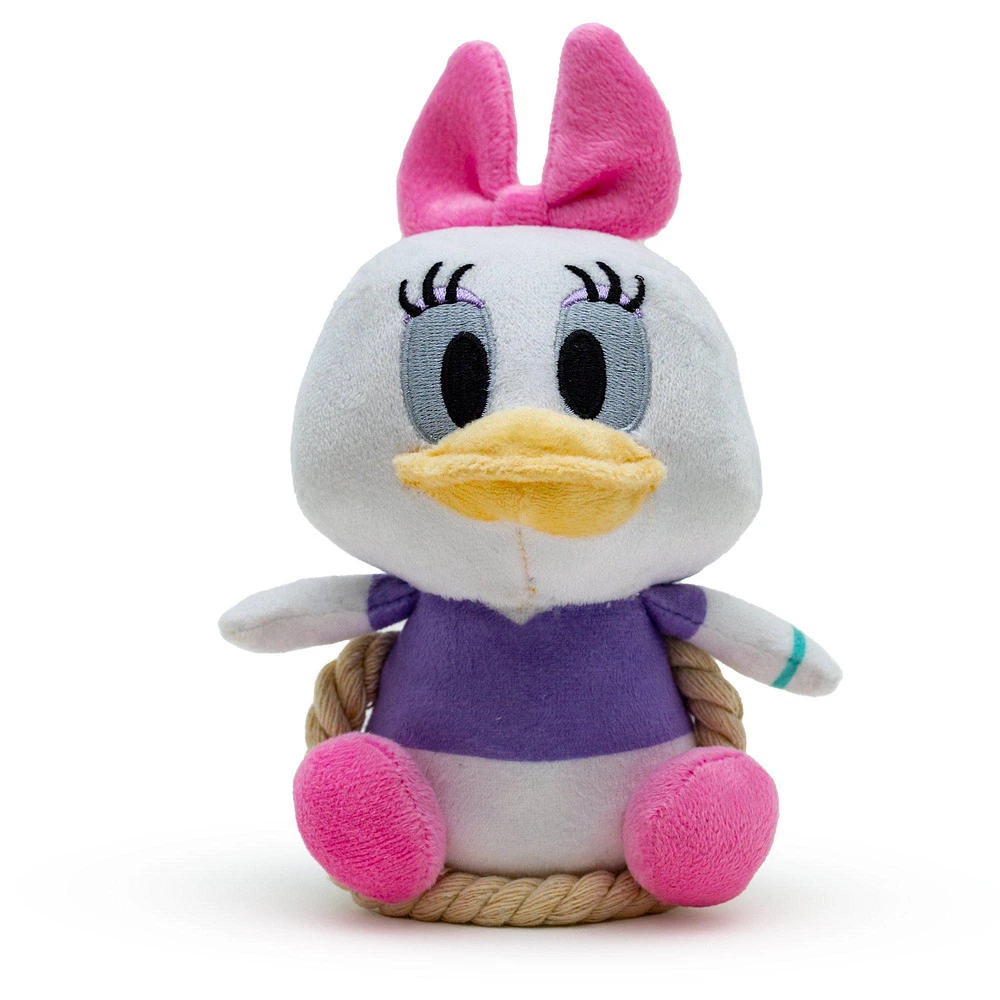 Buckle-Down Disney Daisy Duck Dog Toy Squeaker Plush with Rope Toy