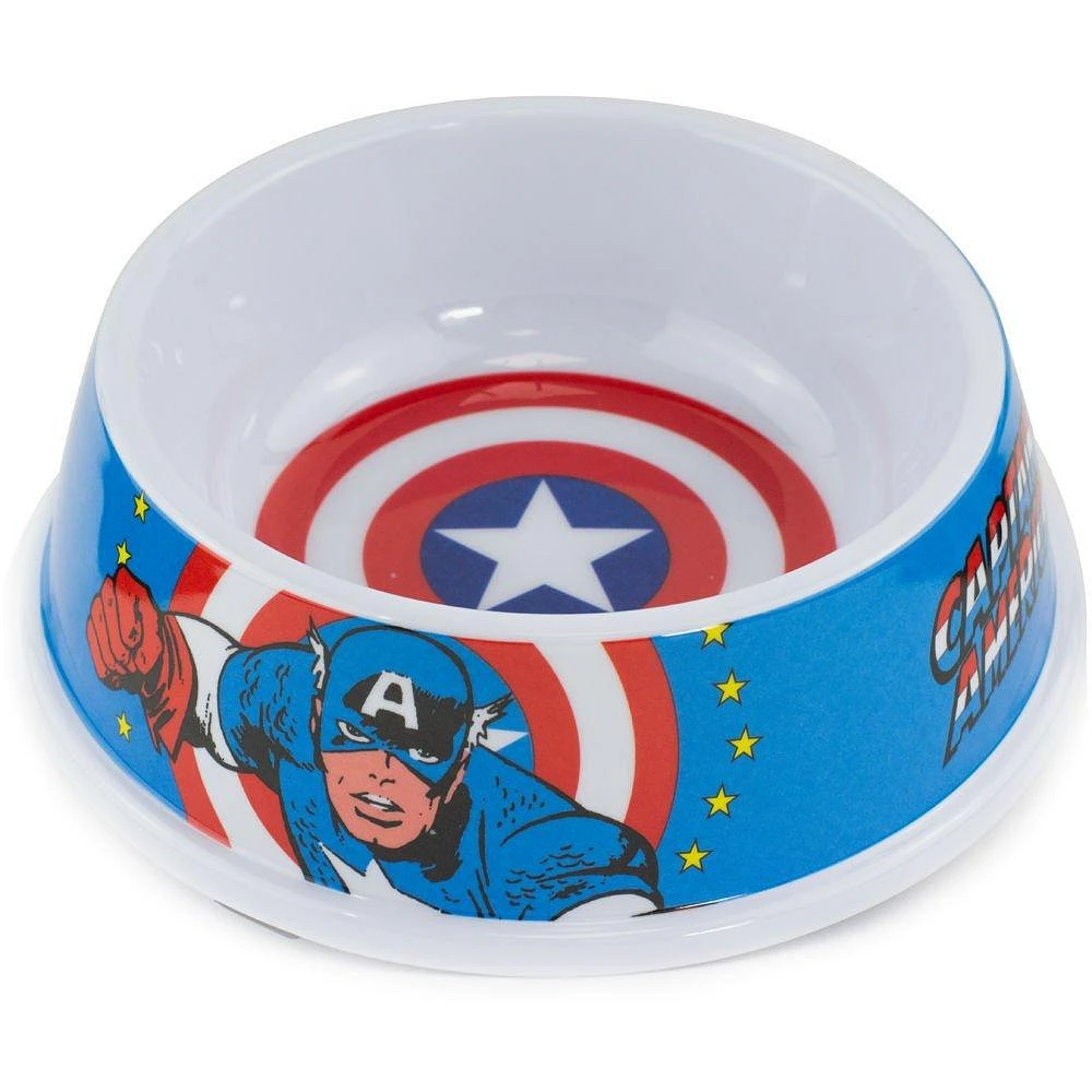 Buckle-Down Marvel Comics Captain America Melamine Pet Food Bowl