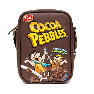 Buckle-Down The Flintstones Cocoa Pebbles Polyurethane Crossbody Bag with Piping Edge and Cell Phone Pocket