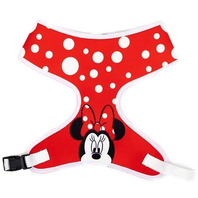 Buckle-Down Disney Minnie Mouse Face and Polka Dots Red White Pet Harness