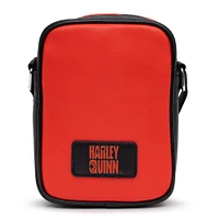 Buckle-Down DC Comics Harley Quinn Polyurethane Crossbody Bag with Piping Edge