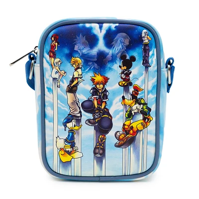Buckle-Down Disney Kingdom Hearts III Polyurethane Crossbody Bag with Piping Edge and Cell Phone Pocket