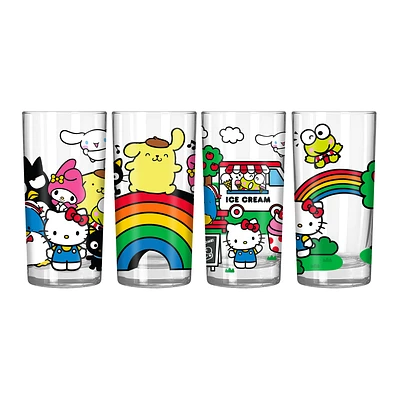 Hello Kitty and Friends at the Park 4pc. 10oz Tumbler Glass Set