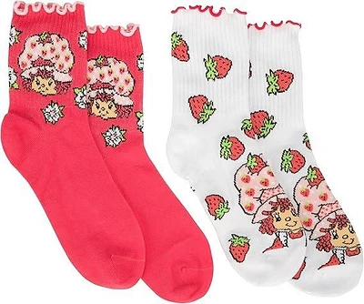 Strawberry Shortcake Sweet Treats Ribbed Lettuce Socks 2-Pack