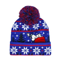 Peanuts Red House with Snoopy Unisex Blue Beanie