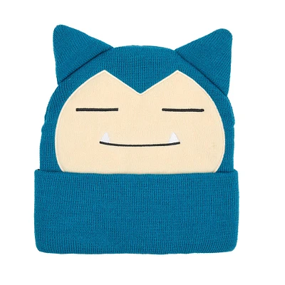 Pokemon Snorlax Big Face Cuff Beanie with Ears