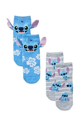 Disney Lilo and Stitch 3D Ears No-Show Ankle Socks 2 Pack