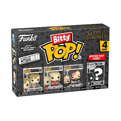 Funko Bitty POP!  Game of Thrones Vinyl Figure Set 4-Pack (Tyrion, Cersei, The Hound, and Mystery Pop!)