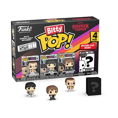 Funko Bitty POP! Stranger Things Vinyl Figure Set 4-Pack (Eleven with Eggos, Mike, Jonathan, and Mystery Pop!)