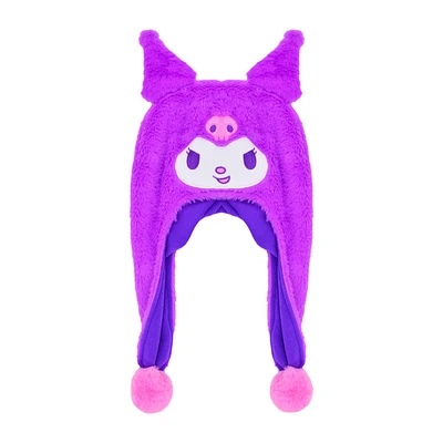 Sanrio Kuromi Pastel Fuzzy Pom Pom Beanie Laplander