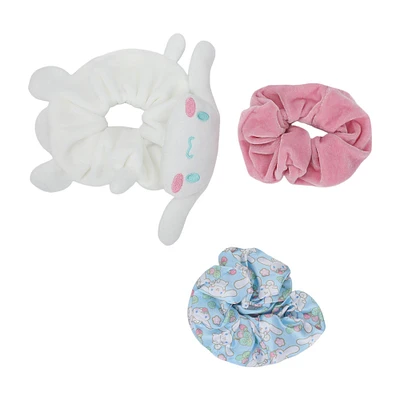 Sanrio Cinnamoroll Plush Scrunchie Set 3-Pack