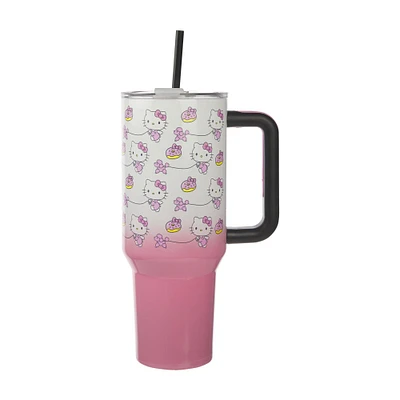 Hello Kitty Pink Gradient 40 oz Tumbler with Handle