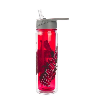 Deadpool Red 16 oz Tritan Water Bottle