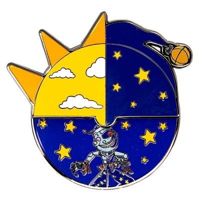 Loungefly Five Nights at Freddy's Sun and Moon Spinning Enamel Pin