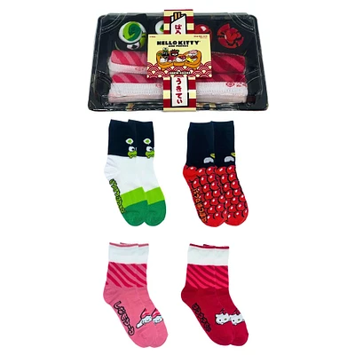 Hello Kitty and Friends Sushi Gift Box Womens Crew Socks 4-Pack