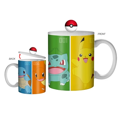 Pokemon Starter Panels Numbers 18oz Ceramic Mug