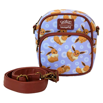 Loungefly Pokemon Eevee Floral Passport Crossbody Bag GameStop Exclusive