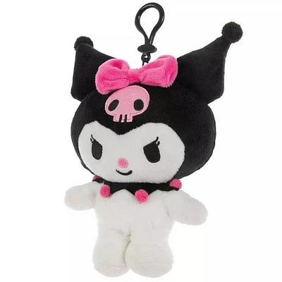 Sanrio Hello Kitty Kuromi Zippered Pouched Plush with Bag Clip