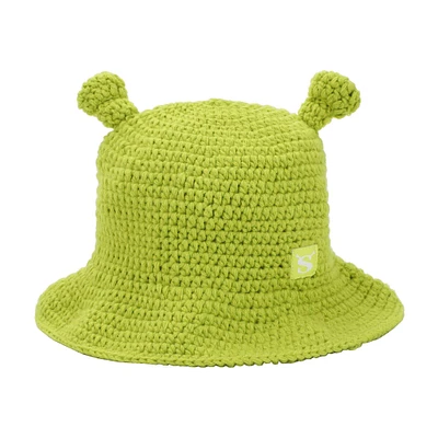 Shrek Cosplay Crochet Bucket Hat with 3D Ears