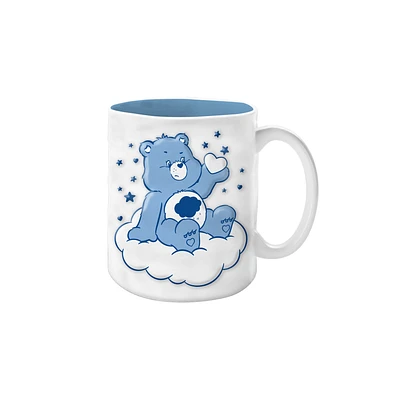 Care Bears Grumpy Bear Cloud Wax Resist Ceramic Pottery 17oz. Mug