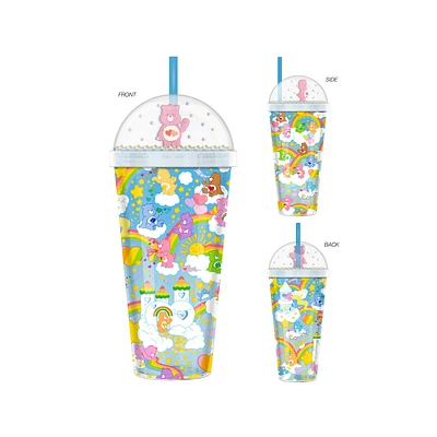 Care Bears Rainbows Clouds And Stars 24oz Dome Top Travel Tumbler