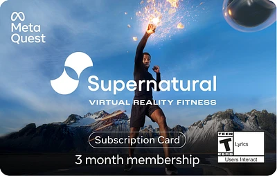 Meta Quest Supernatural 3-Month Subscription Gift Card (Digital)